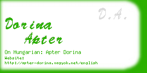 dorina apter business card